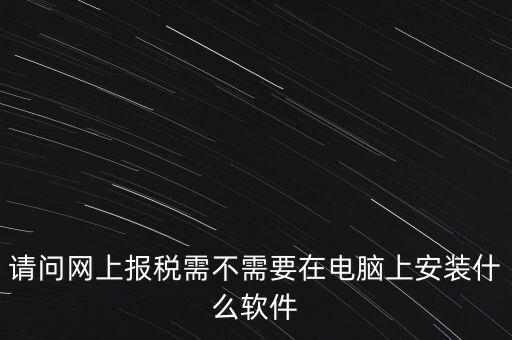 請問網(wǎng)上報(bào)稅需不需要在電腦上安裝什么軟件