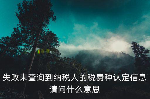 什么是未找到附稅認(rèn)定信息，個稅申報(bào)顯示未獲得單位稅種認(rèn)定信息是怎么回事