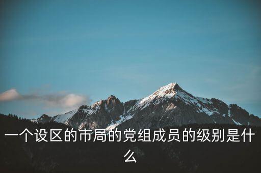 市國稅局黨組成員是什么級別，一個設(shè)區(qū)的市局的黨組成員的級別是什么