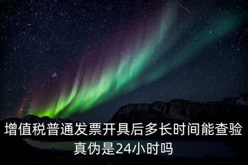 增值稅普通發(fā)票開具后多長時(shí)間能查驗(yàn)真?zhèn)问?4小時(shí)嗎