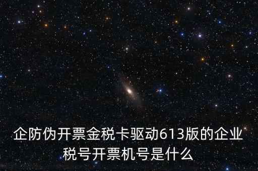 企防偽開票金稅卡驅(qū)動613版的企業(yè)稅號開票機號是什么