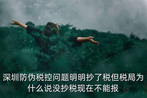 深圳防偽稅控問題明明抄了稅但稅局為什么說沒抄稅現(xiàn)在不能報(bào)