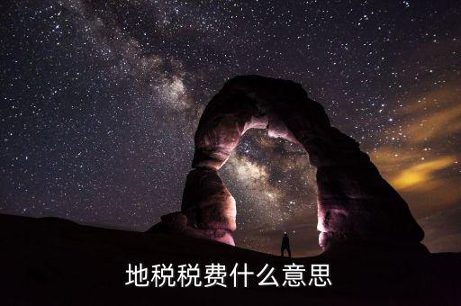 地稅是什么意思，地稅稅費什么意思