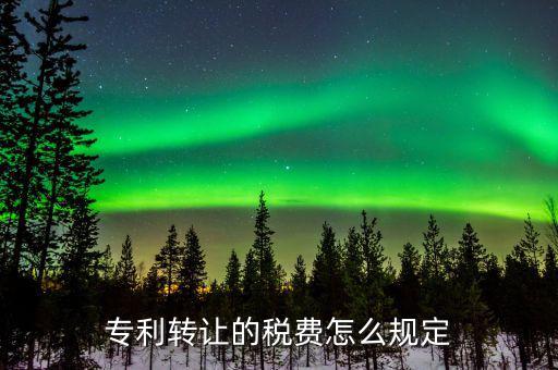 專利轉讓的稅費怎么規(guī)定