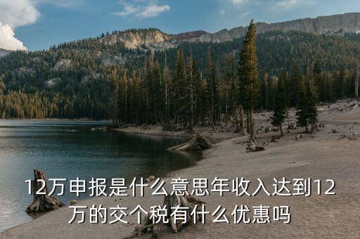 12萬申報(bào)是什么意思年收入達(dá)到12萬的交個(gè)稅有什么優(yōu)惠嗎