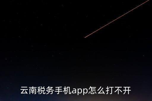 云南稅務(wù)手機app怎么打不開