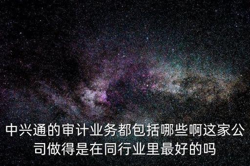 百旺中興通干什么的，中興通的審計業(yè)務(wù)都包括哪些啊這家公司做得是在同行業(yè)里最好的嗎