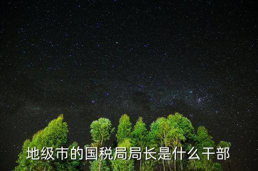 福州國(guó)稅局長(zhǎng)什么級(jí)別，地級(jí)市的國(guó)稅局局長(zhǎng)是什么干部