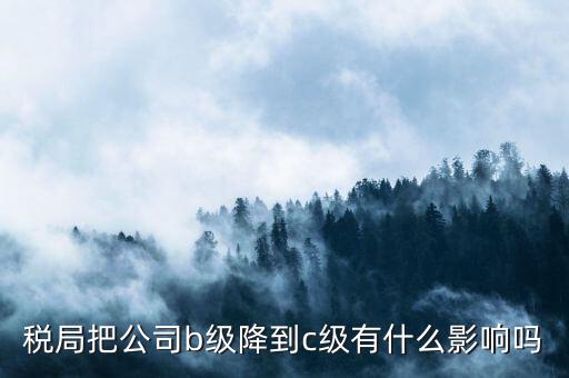 稅局把公司b級降到c級有什么影響嗎