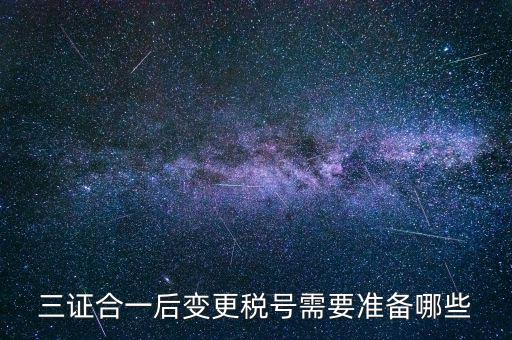 什么情況變更稅號，三證合一后變更稅號需要準(zhǔn)備哪些