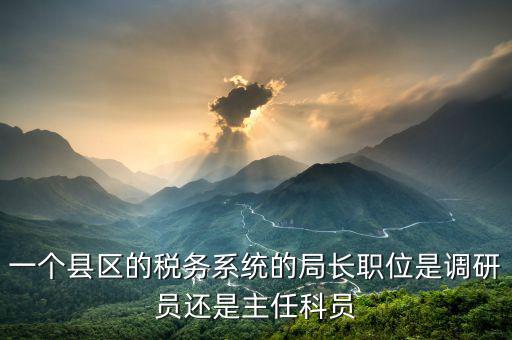 一個縣區(qū)的稅務系統(tǒng)的局長職位是調研員還是主任科員