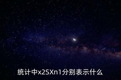 統(tǒng)計(jì)中x2SXn1分別表示什么