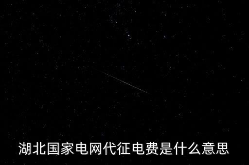 湖北國家電網(wǎng)代征電費是什么意思