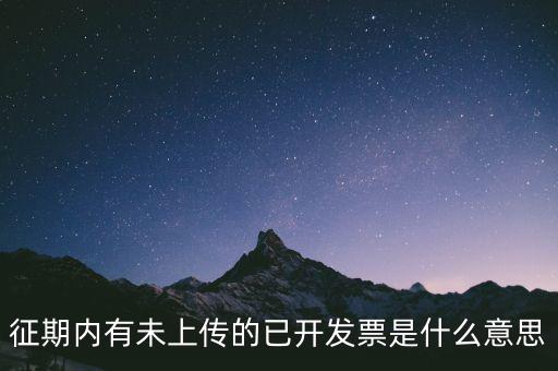 征期內(nèi)有未上傳的已開(kāi)發(fā)票是什么意思