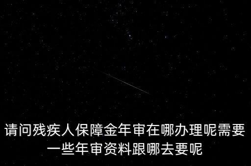 請問殘疾人保障金年審在哪辦理呢需要一些年審資料跟哪去要呢