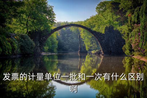發(fā)票的計量單位一批和一次有什么區(qū)別啊