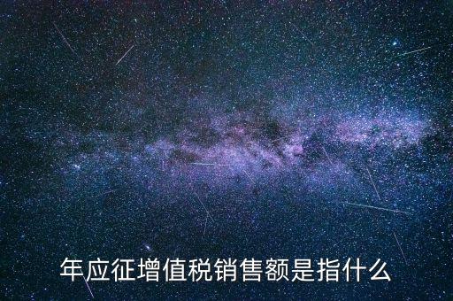 年應(yīng)征增值稅銷(xiāo)售額是指什么