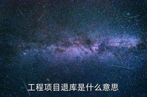 電子退庫(kù)是什么意思，工程項(xiàng)目退庫(kù)是什么意思