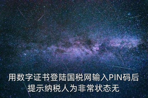 國稅pin碼是什么，機(jī)構(gòu)代碼的ca證書的PIN碼是什么我用CA證書登陸國稅時(shí)提示詳細(xì)