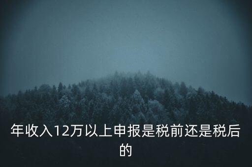 年收入12萬以上申報(bào)是稅前還是稅后的