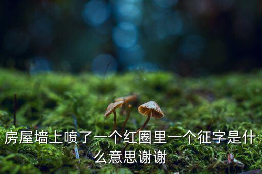 墻上印征收是什么意思，房屋墻上噴了一個(gè)紅圈里一個(gè)征字是什么意思謝謝