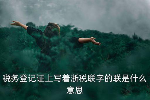 稅務(wù)全國聯(lián)網(wǎng)是什么意思，稅務(wù)登記證上寫著浙稅聯(lián)字的聯(lián)是什么意思