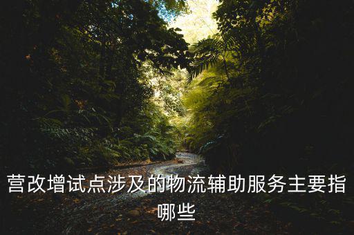 營改增試點涉及的物流輔助服務(wù)主要指哪些