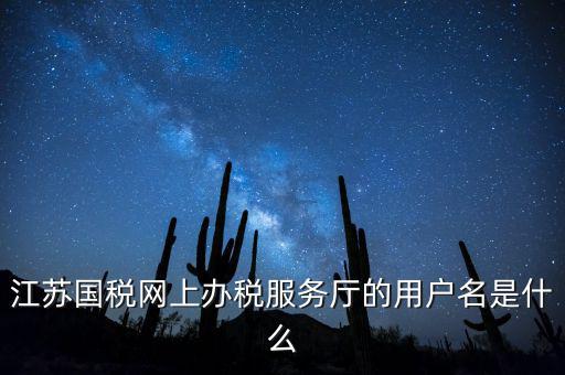 江蘇國稅用戶名密碼是什么，江蘇國稅網(wǎng)上辦稅服務(wù)廳的用戶名是什么