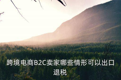 什么情況下要退稅，跨境電商B2C賣家哪些情形可以出口退稅