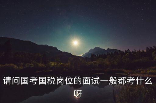 請(qǐng)問(wèn)國(guó)考國(guó)稅崗位的面試一般都考什么呀