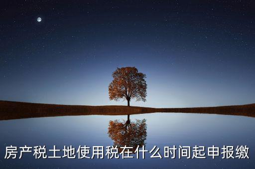 房產(chǎn)稅土地使用稅在什么時間起申報繳