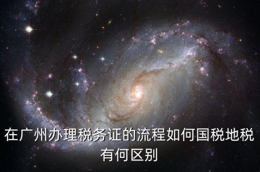 在廣州辦理稅務證的流程如何國稅地稅有何區(qū)別