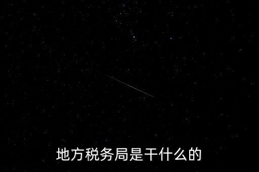 地方稅務局是干什么的