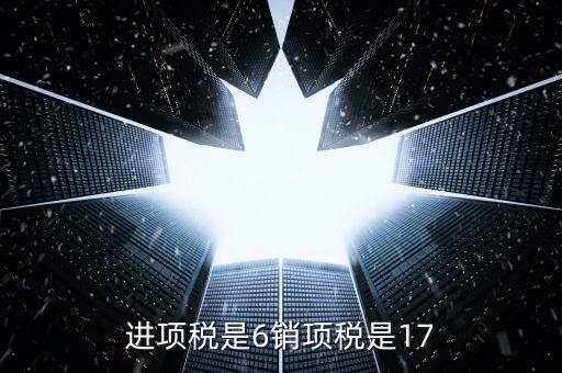 進項稅是6銷項稅是17