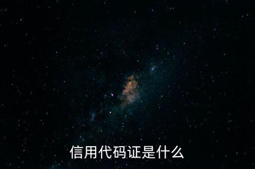 信用代碼號(hào)是什么情況，信用代碼證是什么