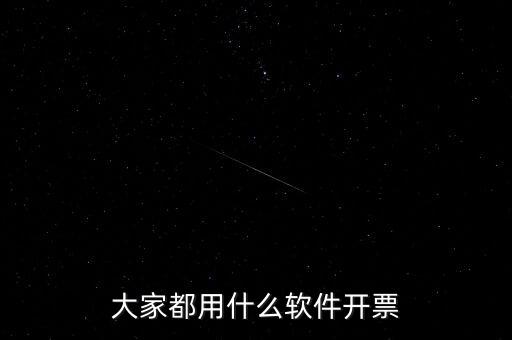 大家都用什么軟件開票