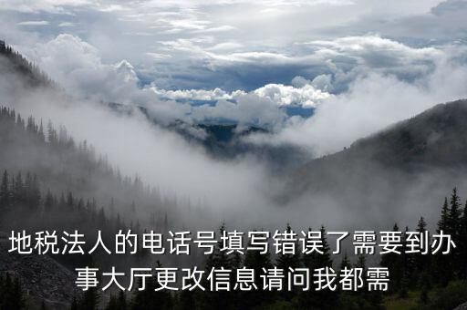 地稅法人的電話號填寫錯誤了需要到辦事大廳更改信息請問我都需