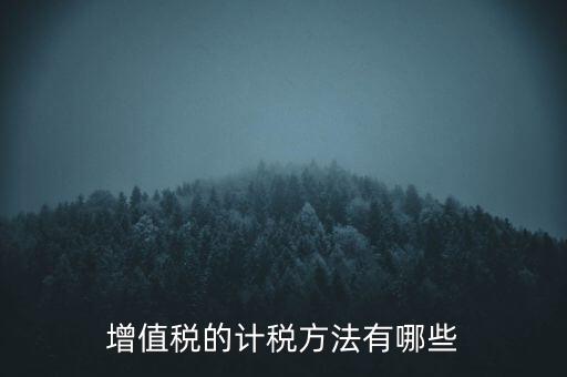 什么是計(jì)稅方式，增值稅的計(jì)稅方法有哪些