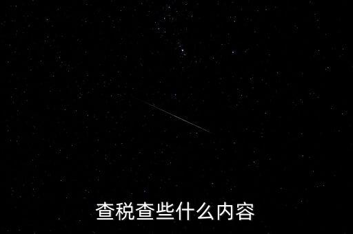 查稅查些什么內容