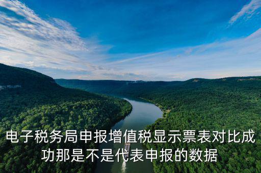 電子稅務(wù)局申報增值稅顯示票表對比成功那是不是代表申報的數(shù)據(jù)