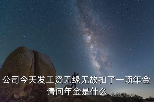 公司今天發(fā)工資無緣無故扣了一項年金請問年金是什么