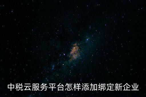 中稅云服務(wù)平臺(tái)怎樣添加綁定新企業(yè)