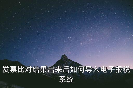 發(fā)票比對(duì)結(jié)果出來(lái)后如何導(dǎo)入電子報(bào)稅系統(tǒng)