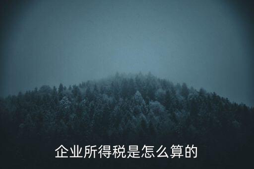 公司所得稅如何計(jì)算，企業(yè)所得稅該怎么計(jì)算