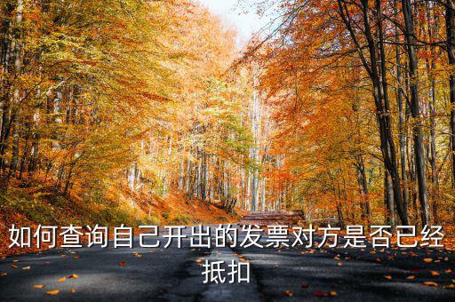 如何查詢自己開出的發(fā)票對(duì)方是否已經(jīng)抵扣