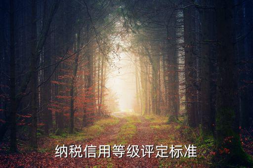 納稅信用等級(jí)評(píng)定標(biāo)準(zhǔn)