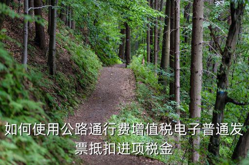 如何使用公路通行費增值稅電子普通發(fā)票抵扣進(jìn)項稅金