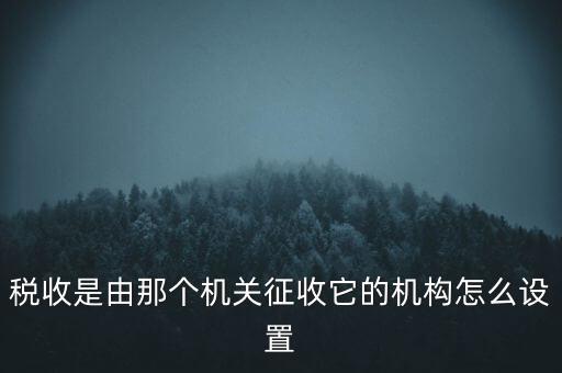 稅收是由那個機關征收它的機構怎么設置