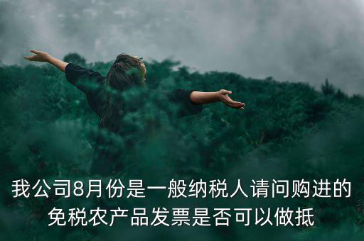 我公司8月份是一般納稅人請(qǐng)問購進(jìn)的免稅農(nóng)產(chǎn)品發(fā)票是否可以做抵