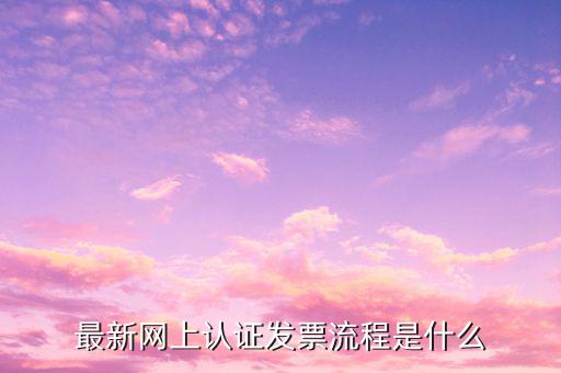 最新網(wǎng)上認(rèn)證發(fā)票流程是什么